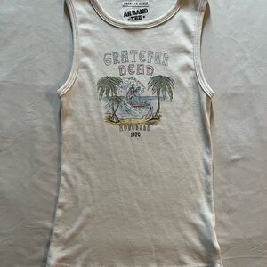 American Eagle Outfitters Cream Grateful Dead Tank